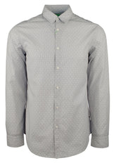 Men's Green Label C Bustai Geometric Regular Fit Shirt-LG-M Light Gray